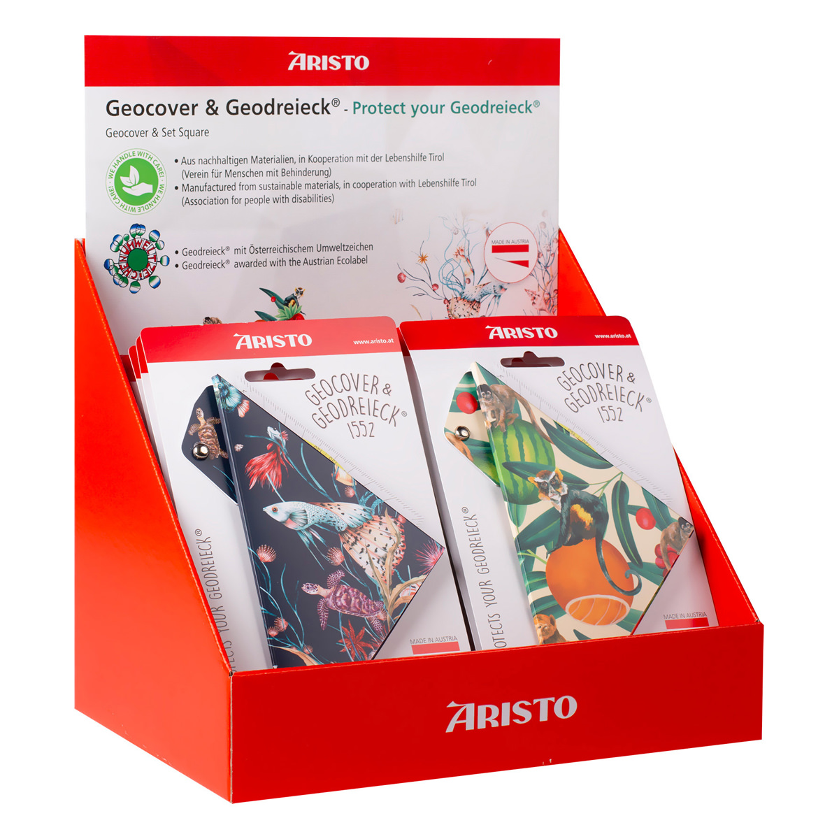 Aristo Geocover & Geodreieck 20er Display, sortiert 