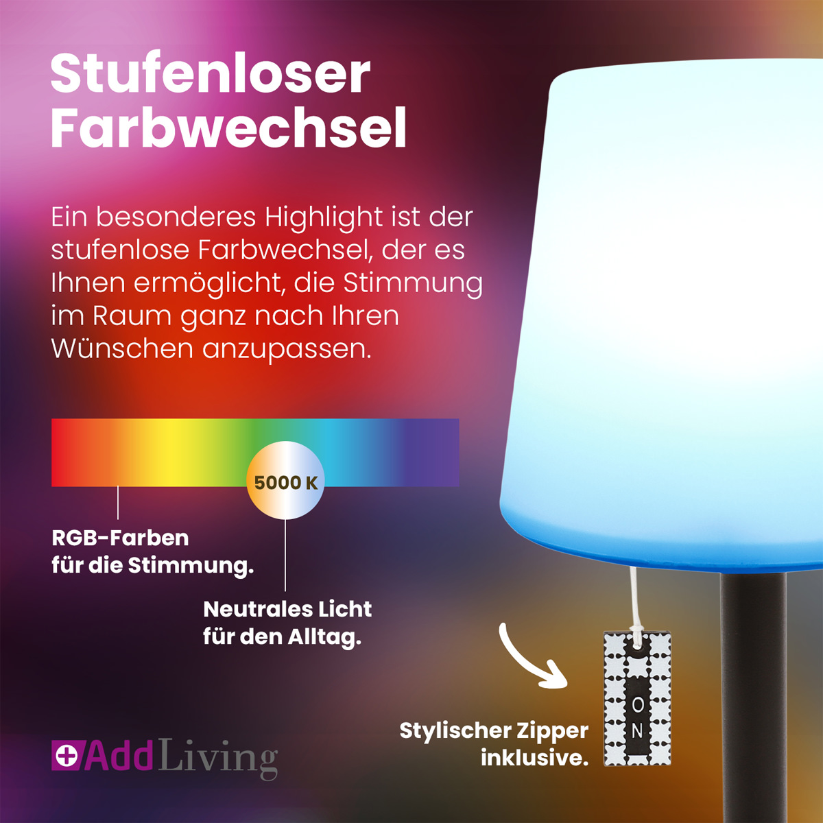 AddLiving LED Outdoor Tischleuchte 