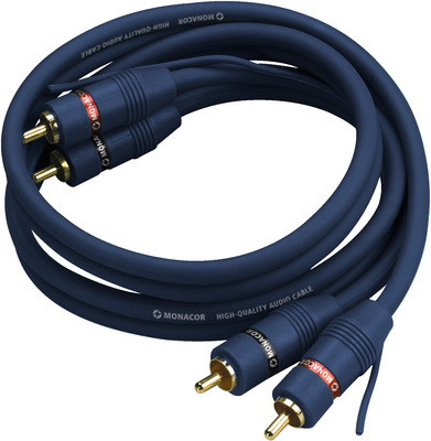MONACOR AC-080/BL Hochwertige Stereo-Audio-Verbindungskabel