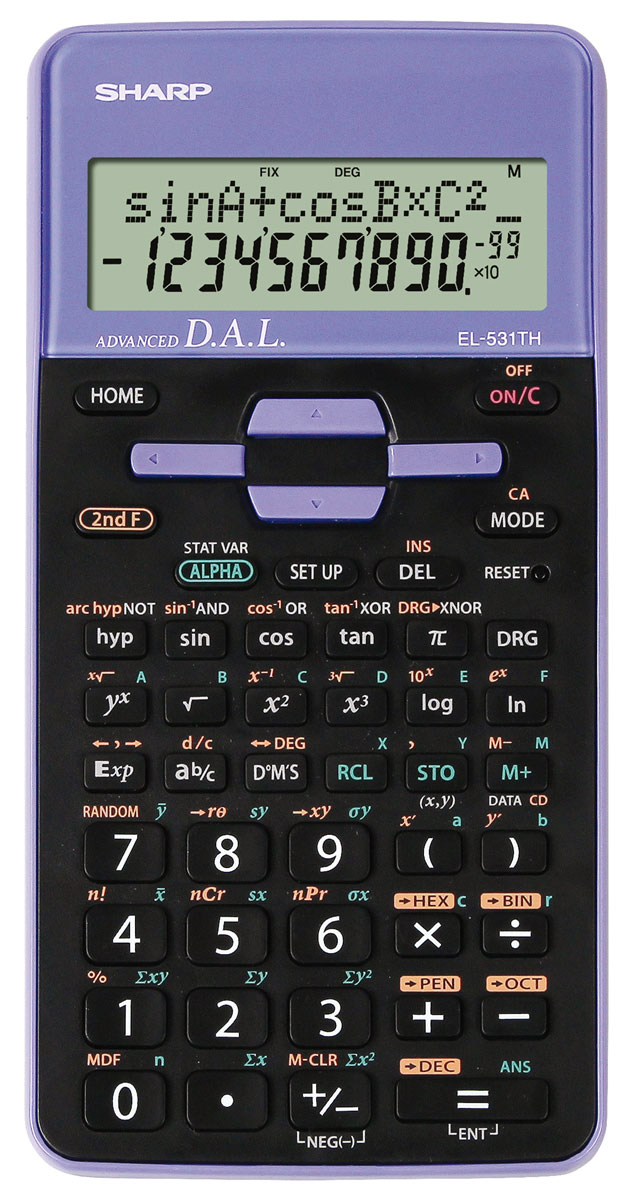 Sharp EL-531 TH VL Schulrechner violett 