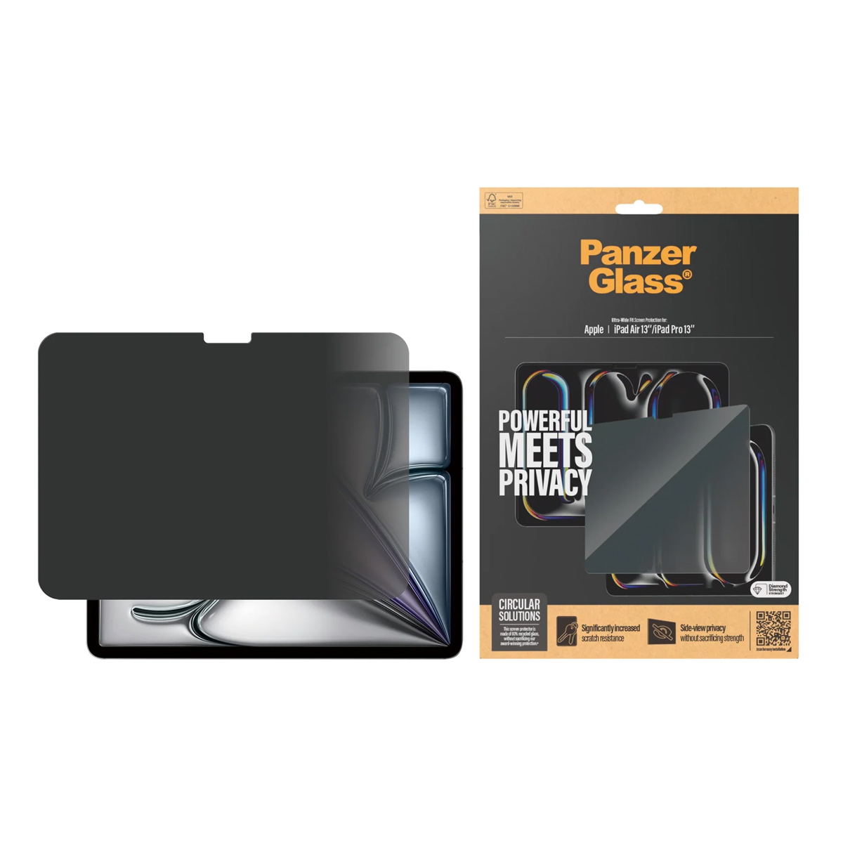 PanzerGlass® Privacy Displayschutz Ultra-Wide Fit für iPad Air 13'' (2024-2025) / iPad Pro 13'' (2024-2025)