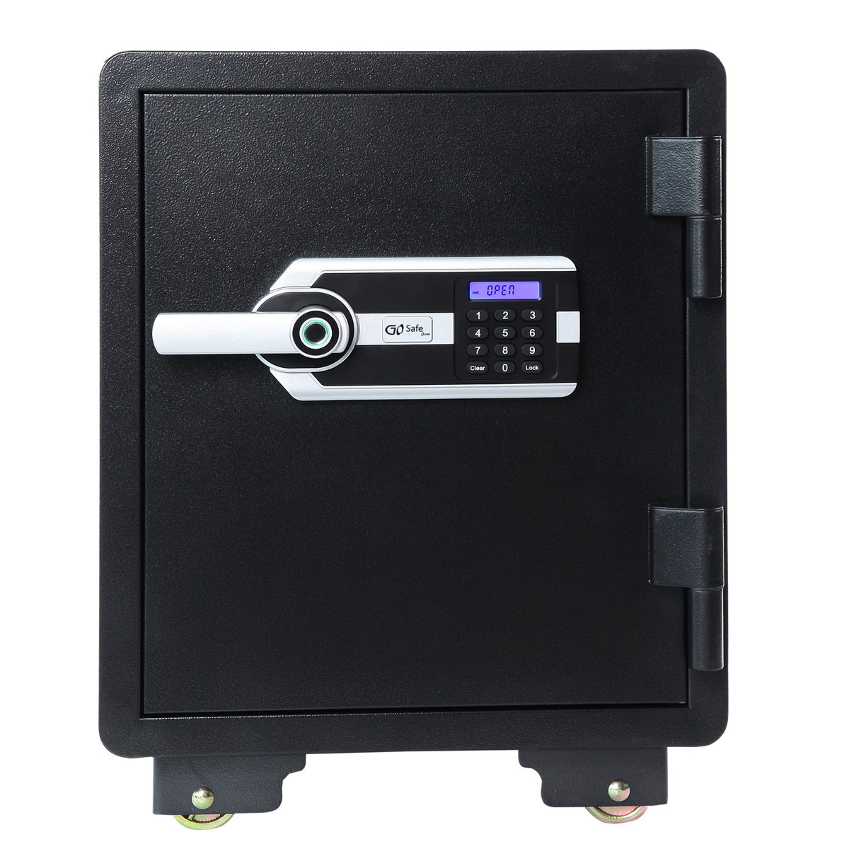 Olympia GOsafe 5530FP Feuerschutzsafe schwarz, Codeschloss mit Fingerprint, 39 Liter, 73 kg