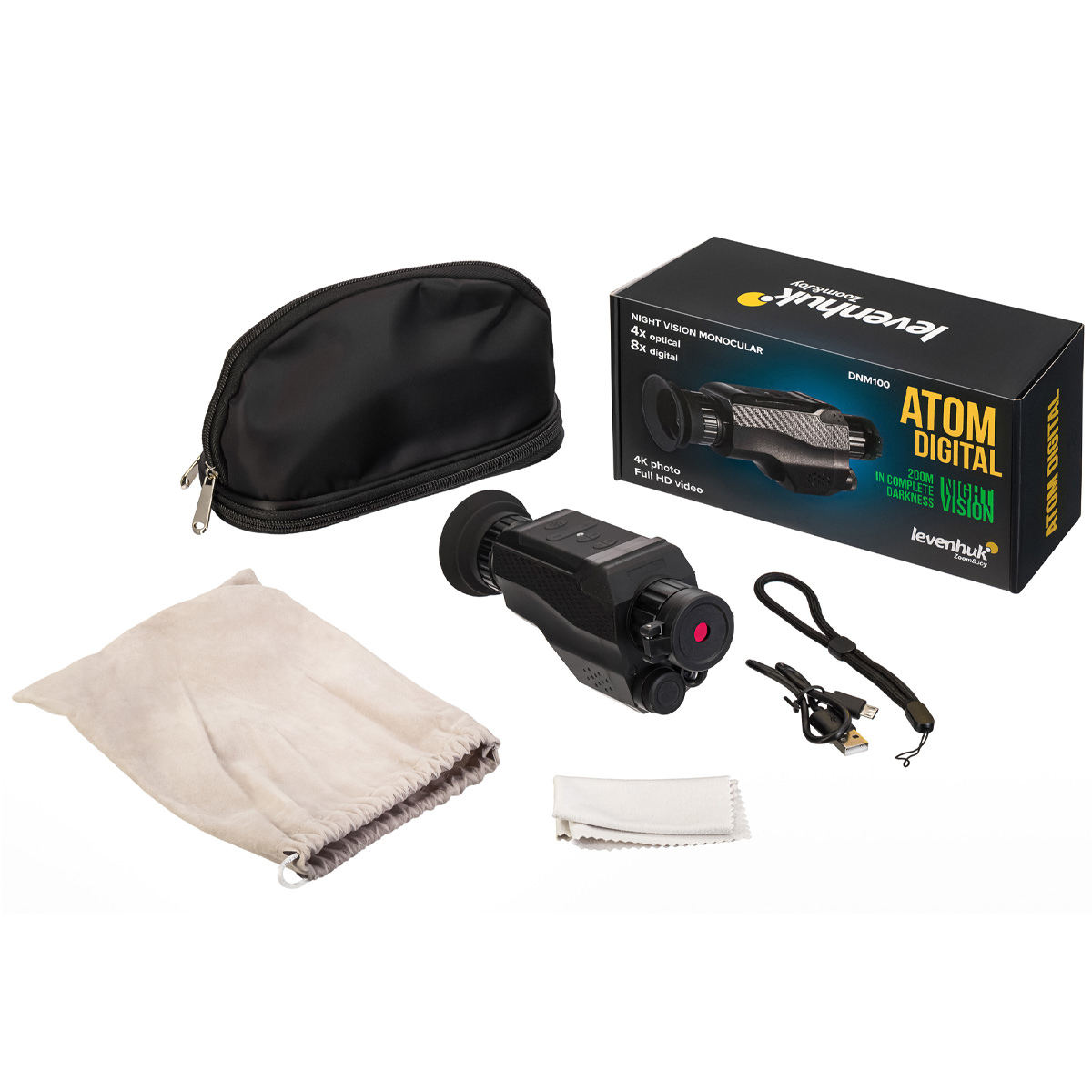 Levenhuk Atom Digital DNM200 Nachtsichtgerät 1 - 8 fach monokular mit Rekorder 