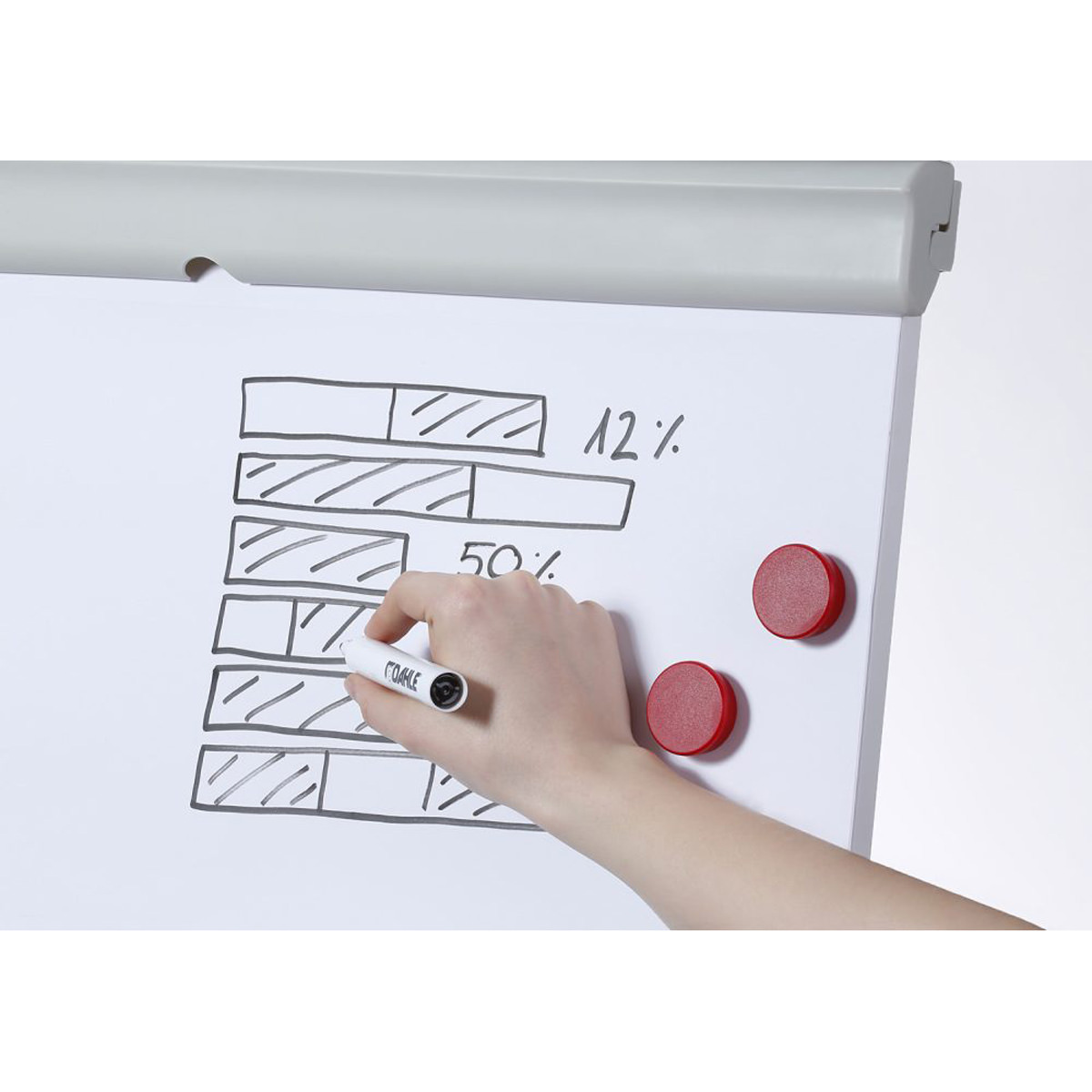 Dahle Flip-Chart TEAM mobil, stufenlose Höhenverstellung 