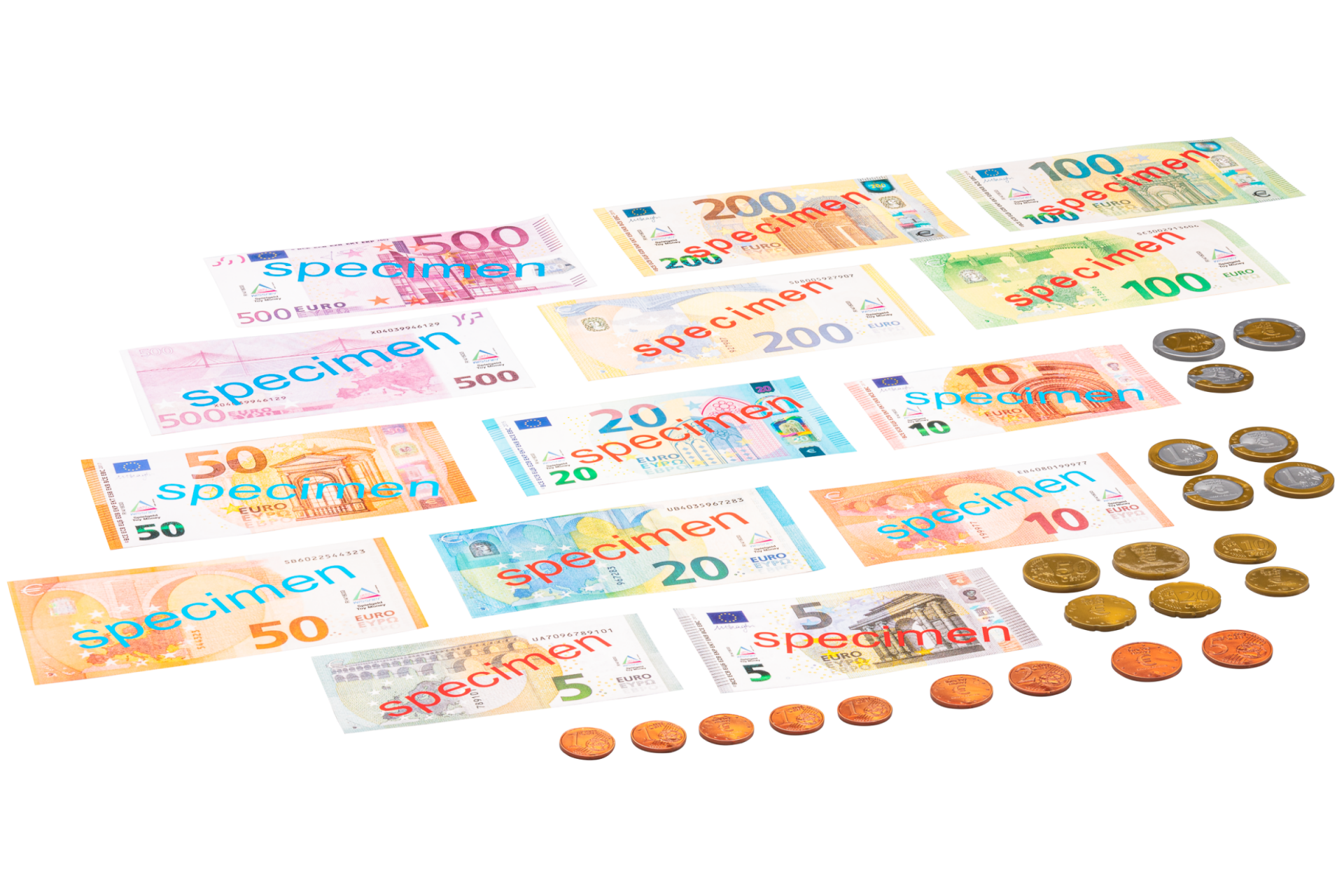 Wissner Spielgeld in Münzen oder Scheinen je 100 Stück  Wissner Spielgeld in Münzen oder Scheinen je 100 Stück