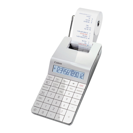 Canon X-MARK 1 Druckender Tischrechner weiß Piano-Lack, portabel, 12-stellige Anzeige schwarz-roter Druck auf 57mm Papierstreifen