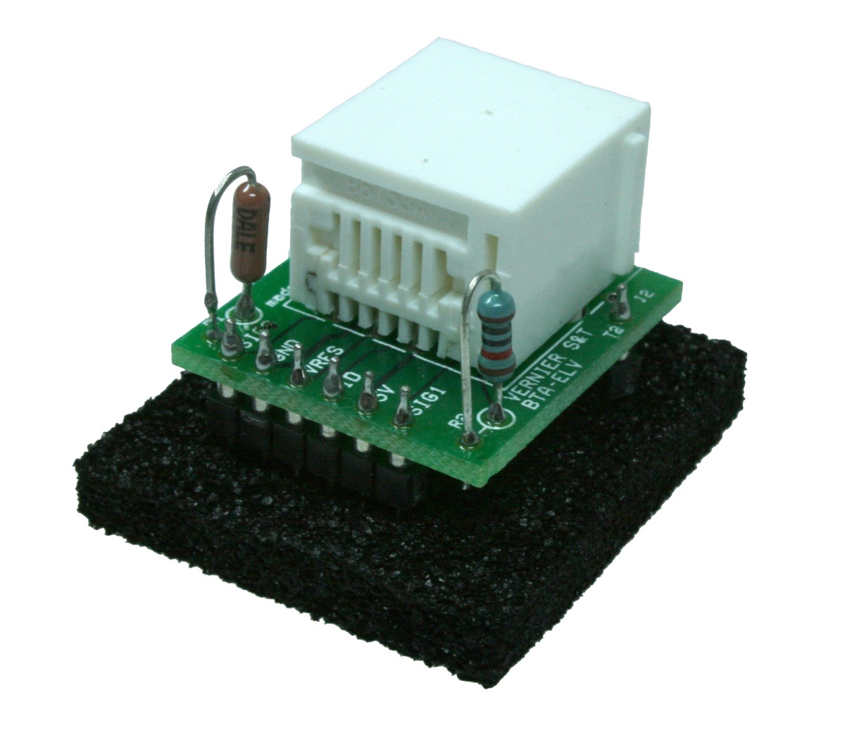 Vernier Analoge Buchse (BTA-ELV) zum Eigenbau von Sensoren bzw. Messinstrumenten, BTA-Interface ist zum Auflöten von Leiterplatten vorbereitet