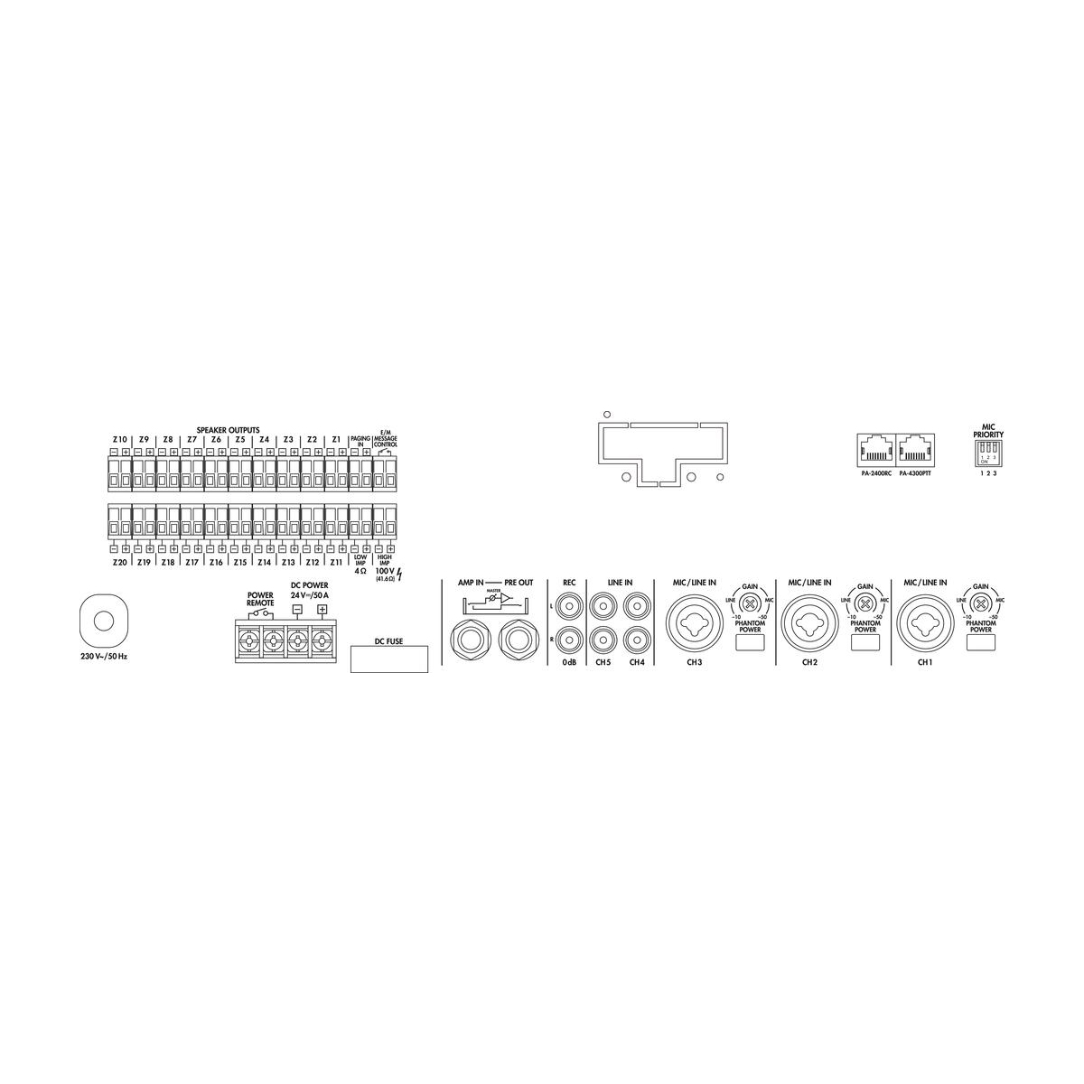 MONACOR PA-6020Z ELA-Verstärker