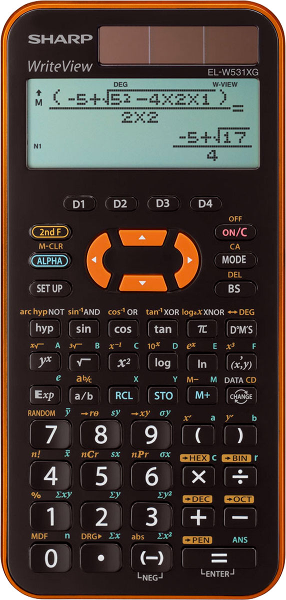 Sharp EL-W531 XG YR Schulrechner orange 