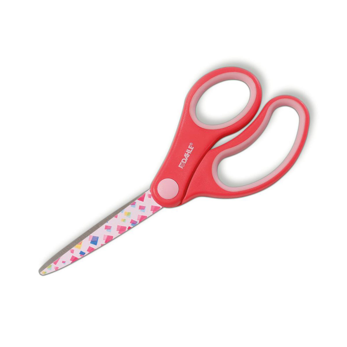 Dahle Kinderschere Kids spitz 5,5 Zoll (14cm) pink, Motiv: Confetti, Rechtshänder 