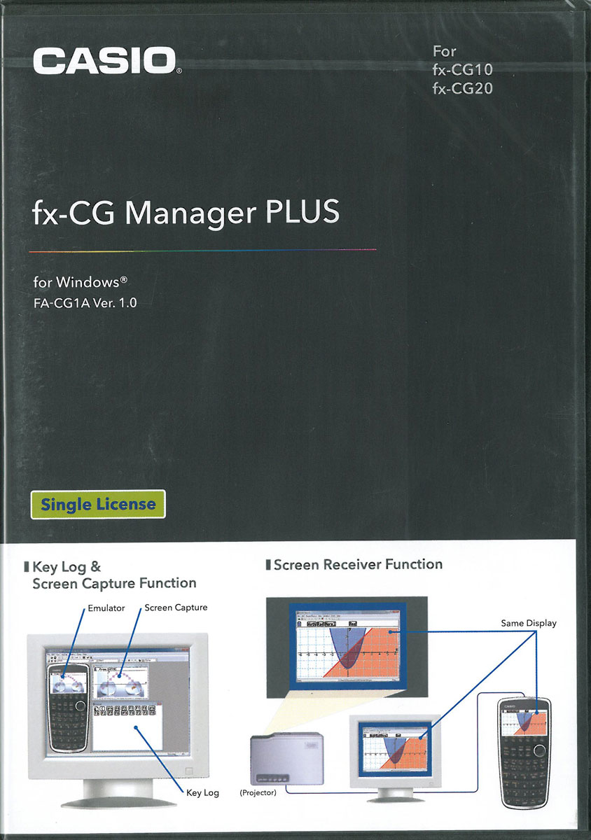 Casio FX-CG Manager Plus Einzellizenz Emulator-Software für Casio FX-CG 20