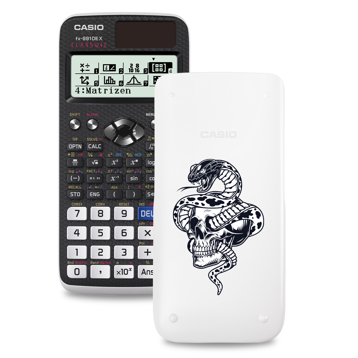 Casio FX-991DE X ClassWiz Schulrechner mit Schlangen-Bedruckung (Motiv 02)