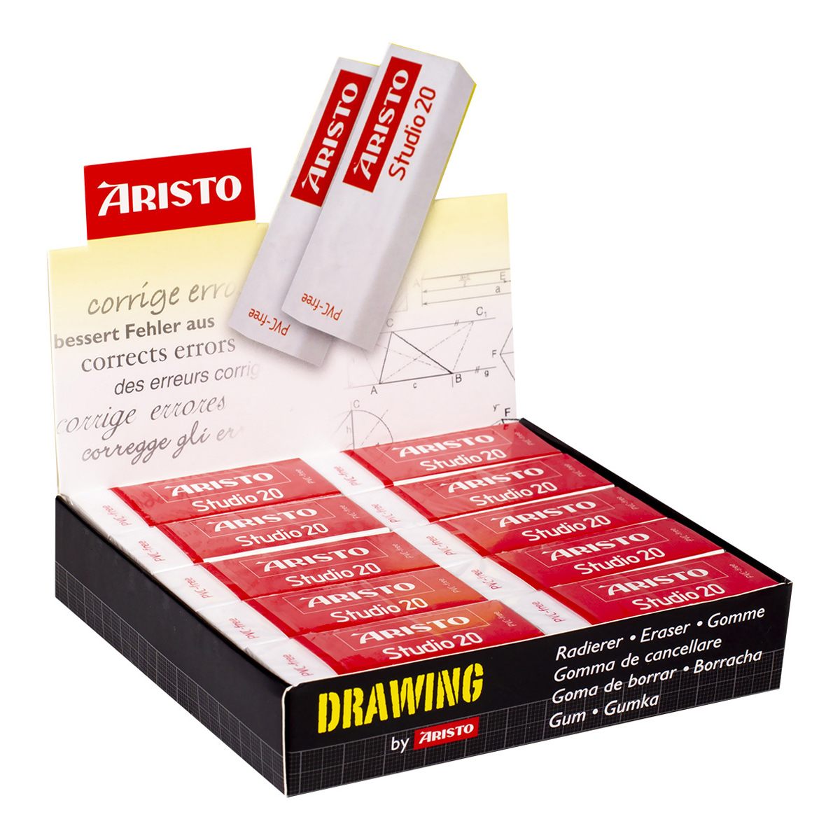Aristo Radierer Studio 20 Blei-/Farbstiftlinien 