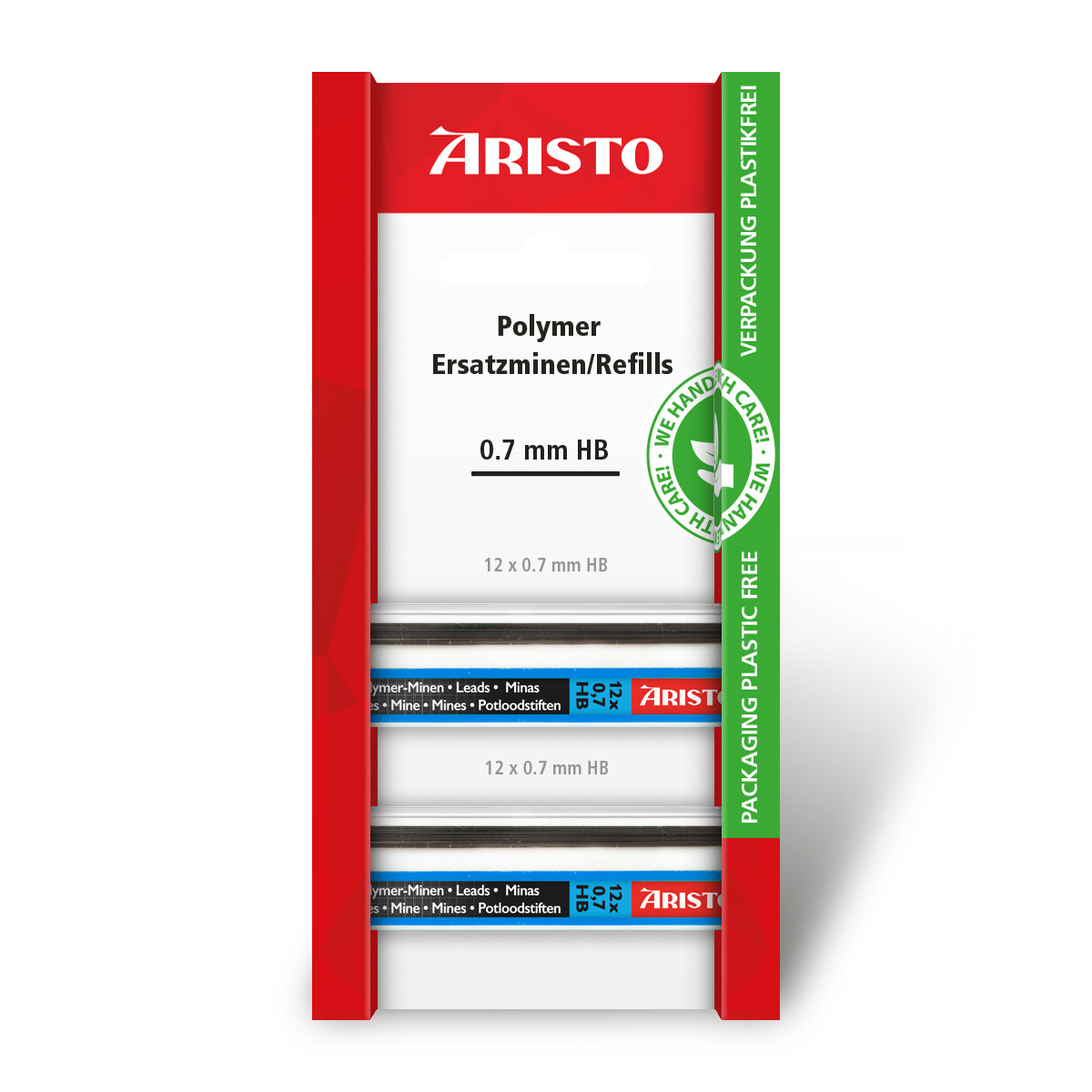 Aristo Feinminen Polymer 0,7 HB, 2x 12er Minendose, Ecoblister 