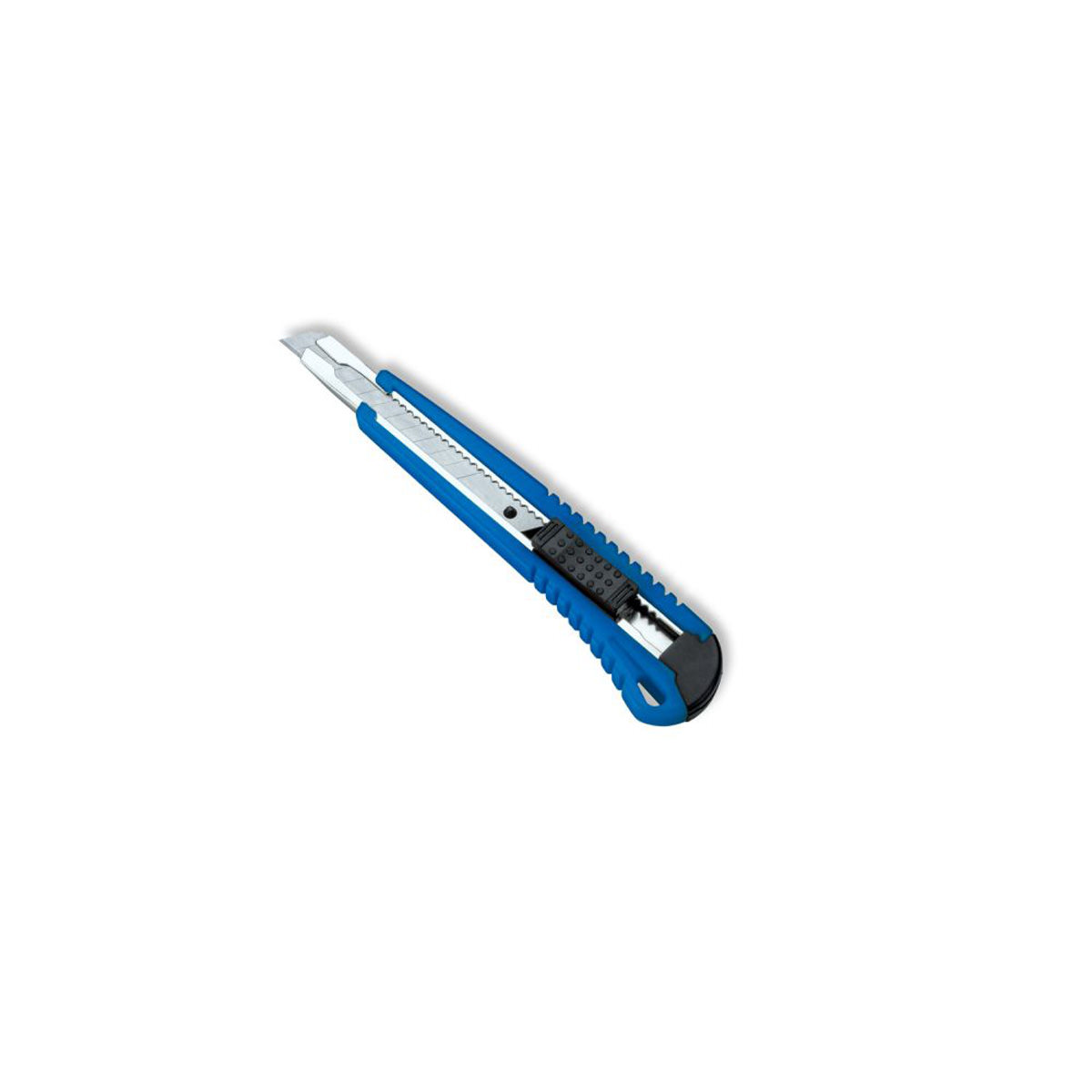 Dahle Basic Cutter mit Mehrklingenmesser feststellbar, 9 mm, blau/schwarz 
