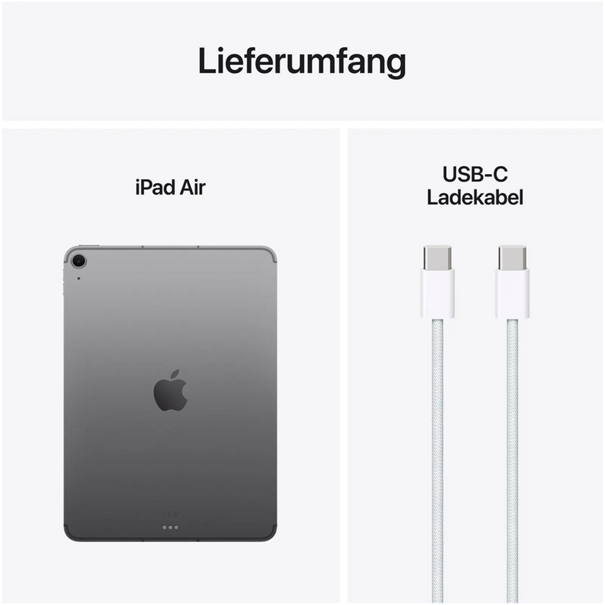 Apple iPad Air M3 11'' (27,9cm) 2025 Wi-Fi + Cellular 128 GB Space Grau