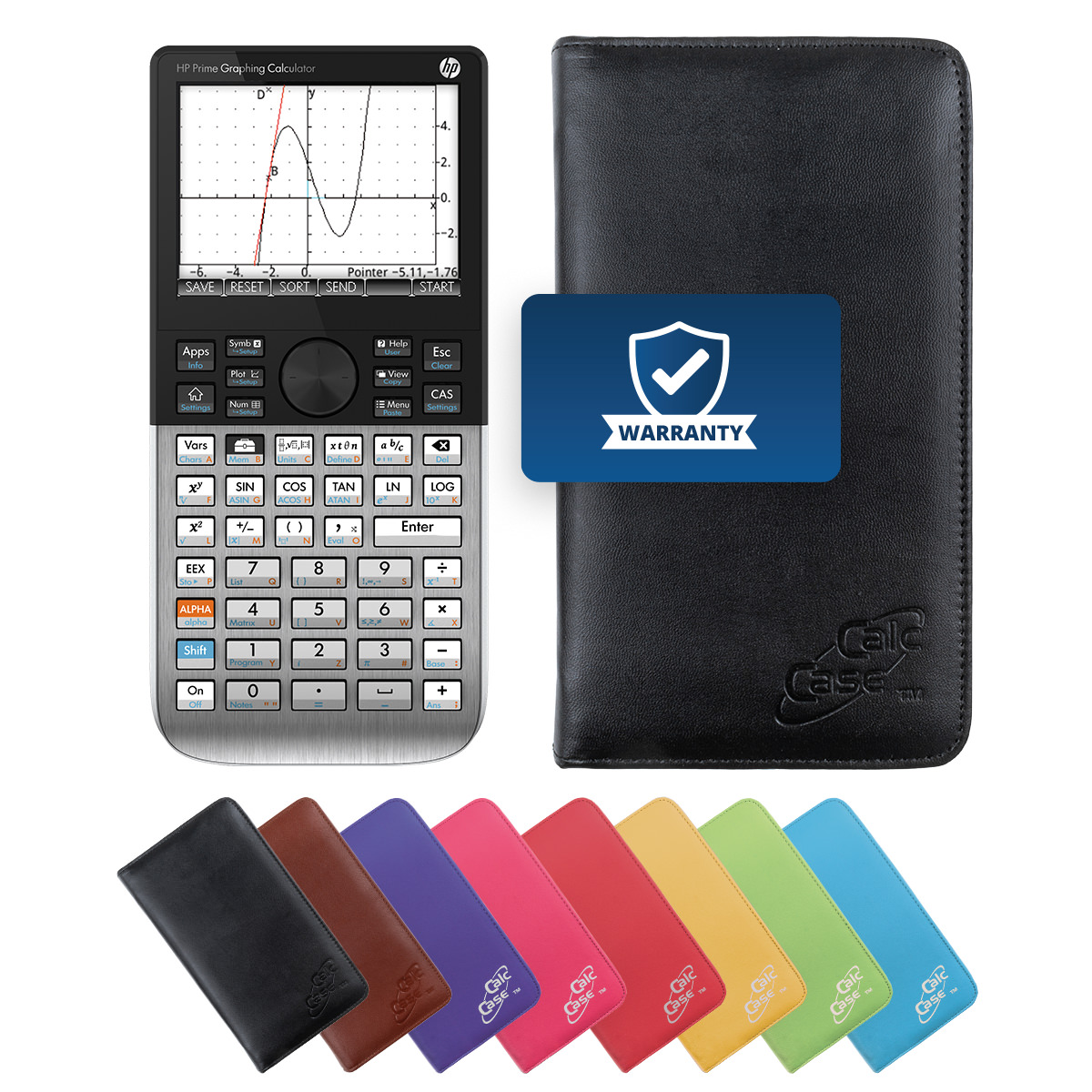 HP-Prime CAS Grafikrechner Basic Bundle mit Schutztasche 