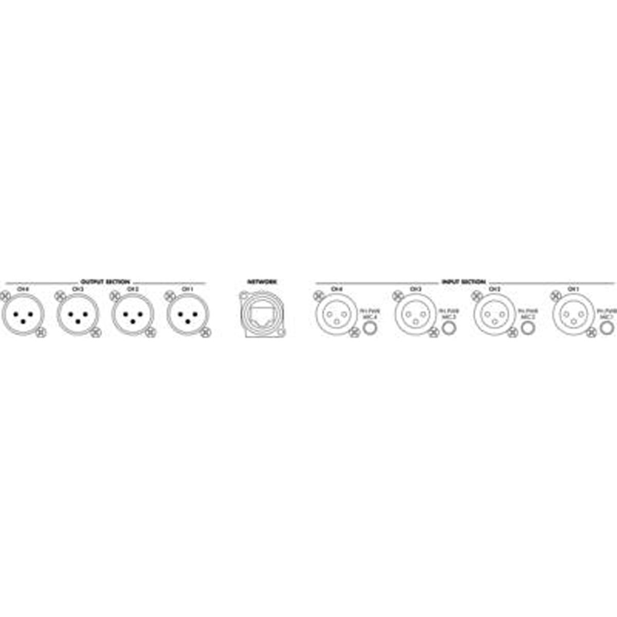 MONACOR DADC-144DT 4-Kanal-Dante®-Transceiver