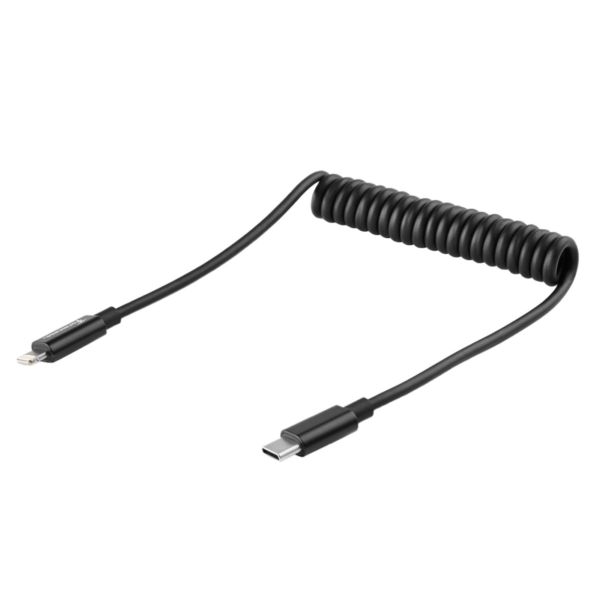 Formcase Spiralkabel Lightning auf USB-C Kabel 1m (MFI zertifiziert) 