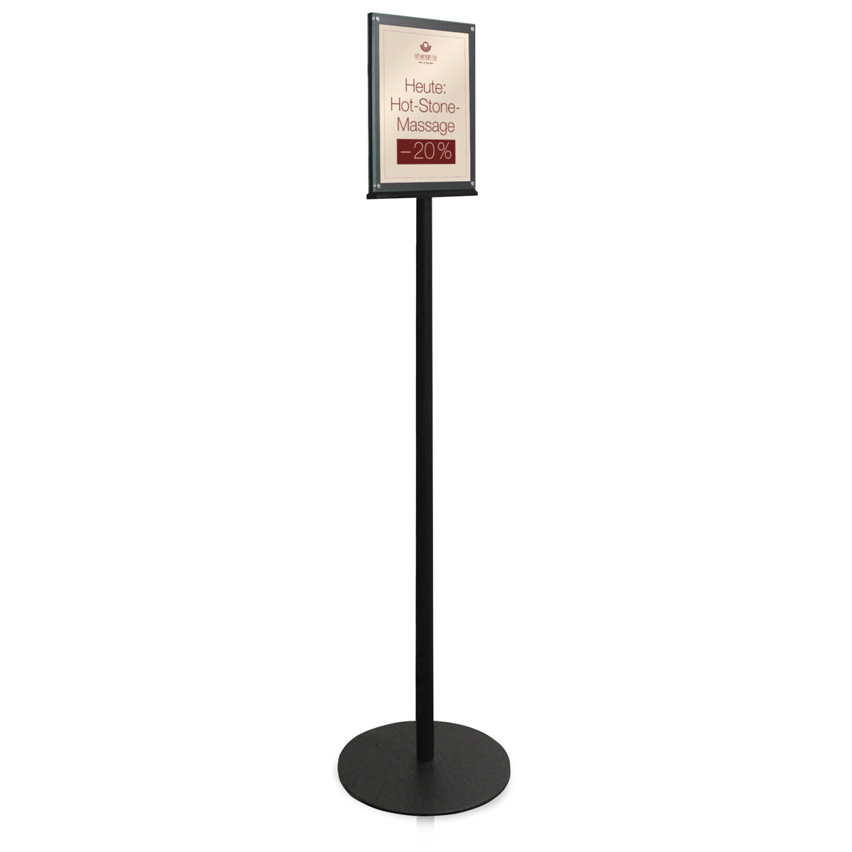 Magnetoplan 692056A4 Doppelseitiger Prospektständer schwarz, megnetisch, A4