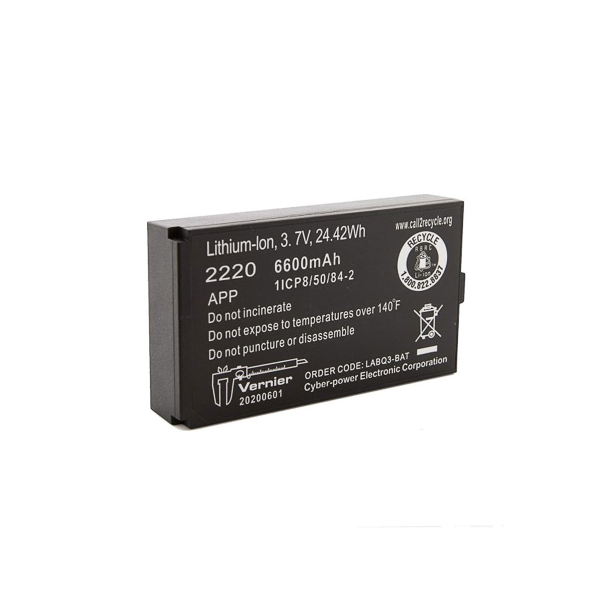 Vernier Ersatzakku (LQ3-BAT) für Vernier LabQuest 3 6.600mAh / Lithium-Ionen / 3,7V / 24,42Wh