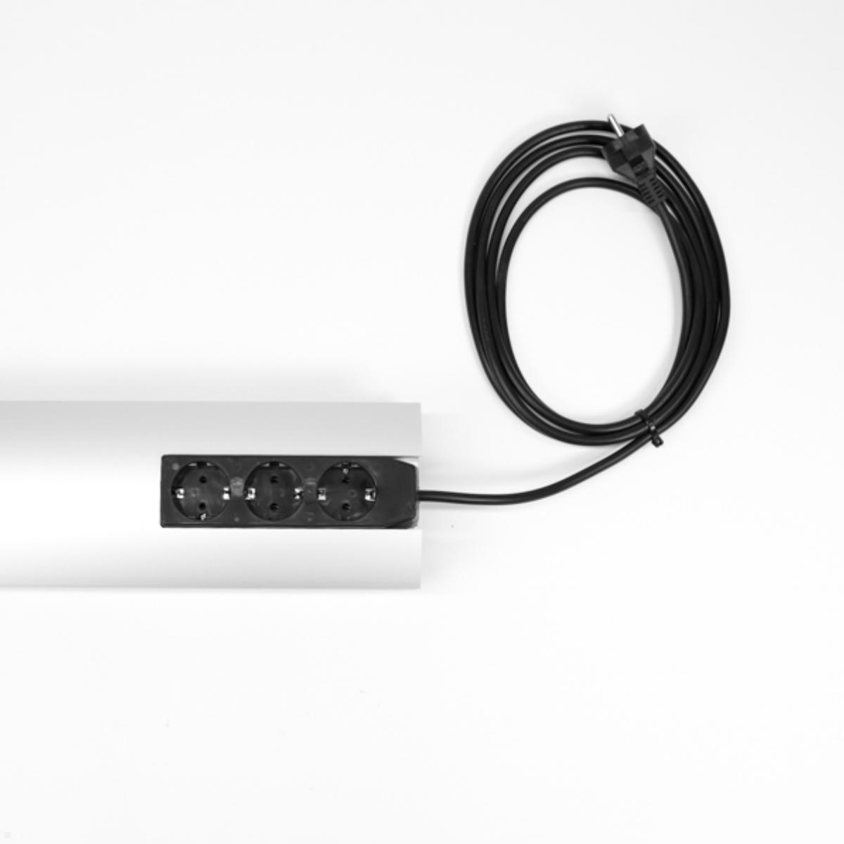 SMS ITM-0005-0004 3 fach Steckdosenleiste, kompatibel mit SMS Halterungssystemen 