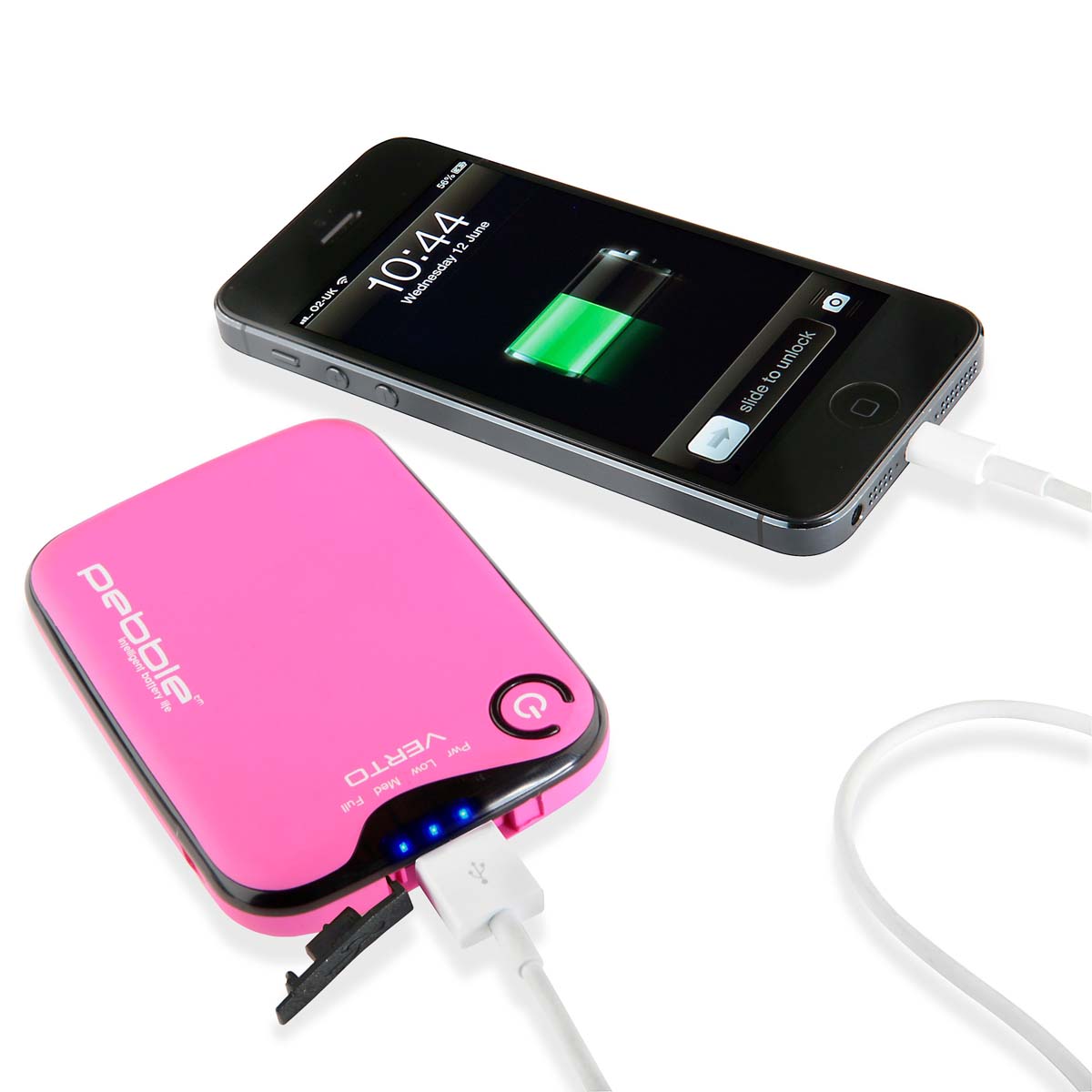 Veho VPP-201-CP Pebble Verto Powerbank in pink (3.700 mAh / USB)