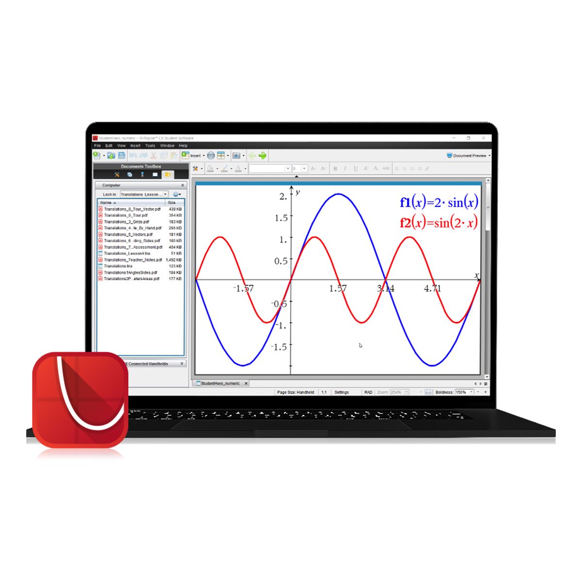 TI-Nspire CX Student Software (numerisch) von Texas Instruments ...